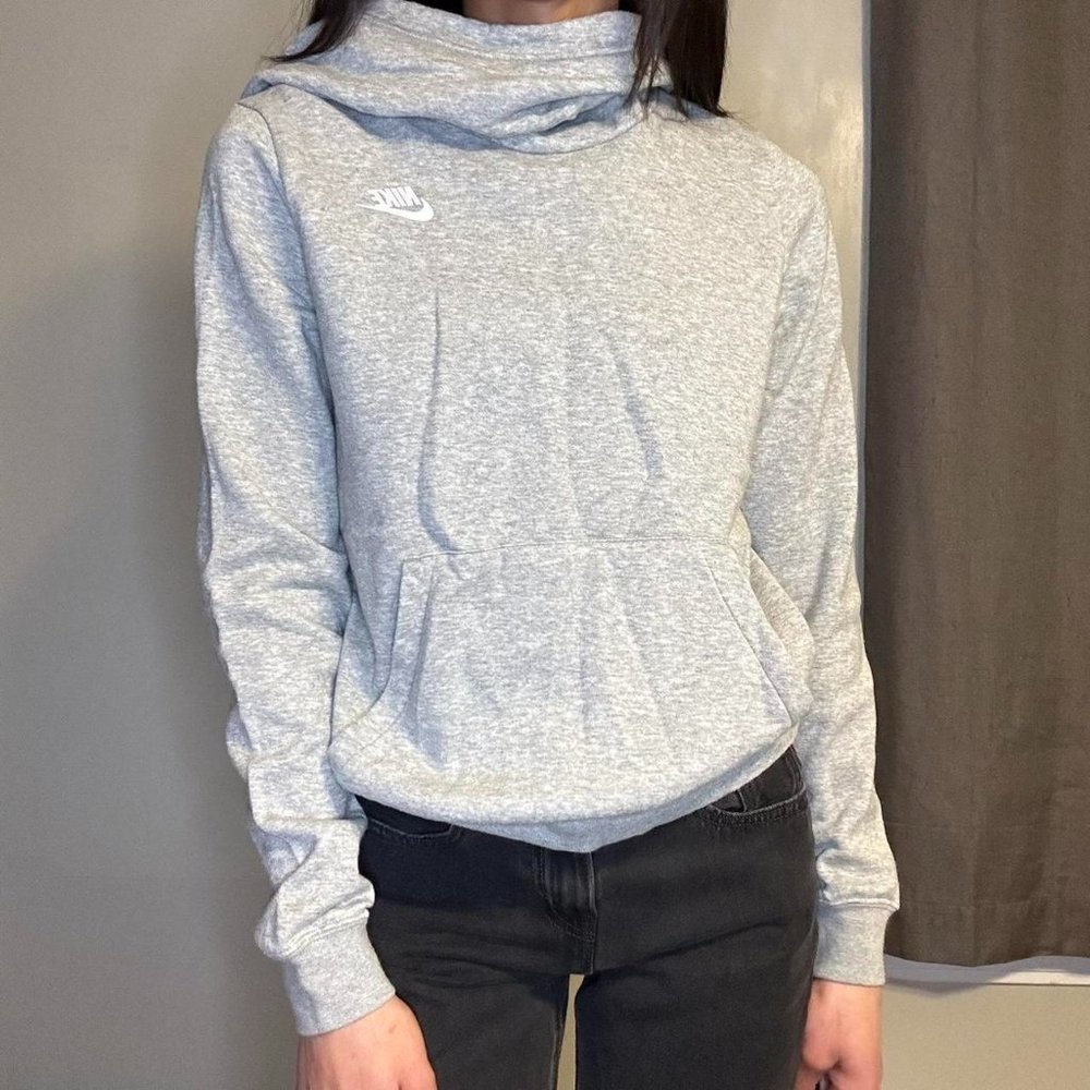 Nike Grey Funnel Neck Hoodie size small